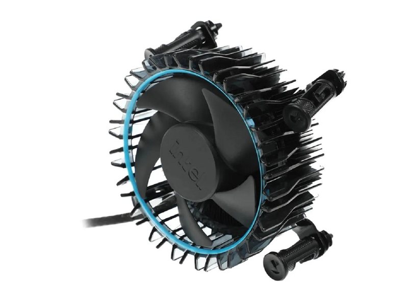 Кулер для процессора INTEL 65W S1700, 4-pin PWM, 90mm fan, Al+Cu, LAMINAR RM1, синяя подсветка, черный, M23901