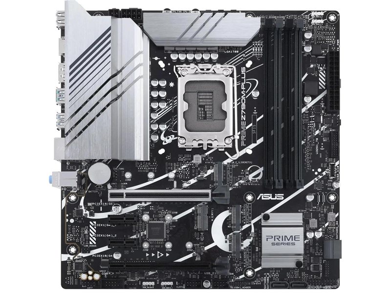 Материнская плата ASUS PRIME Z890M-PLUS WIFI LGA1851 mATX 4xDDR5 4xPCIEx16 3xM.2 USB-C DP HDMI 2.5GLAN Wi-Fi 7
