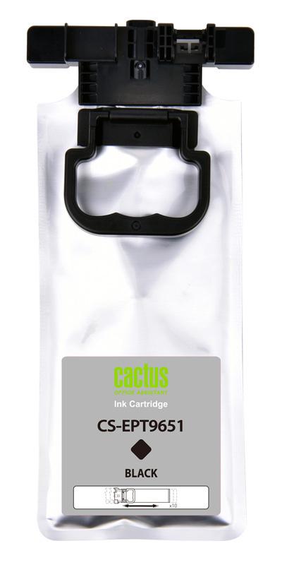 Картридж струйный Cactus CS-EPT9651 T9651 черный пигментный (10000стр.) (187мл) для Epson WorkForce Pro WF-M5299DW/M5799DWF с чипом