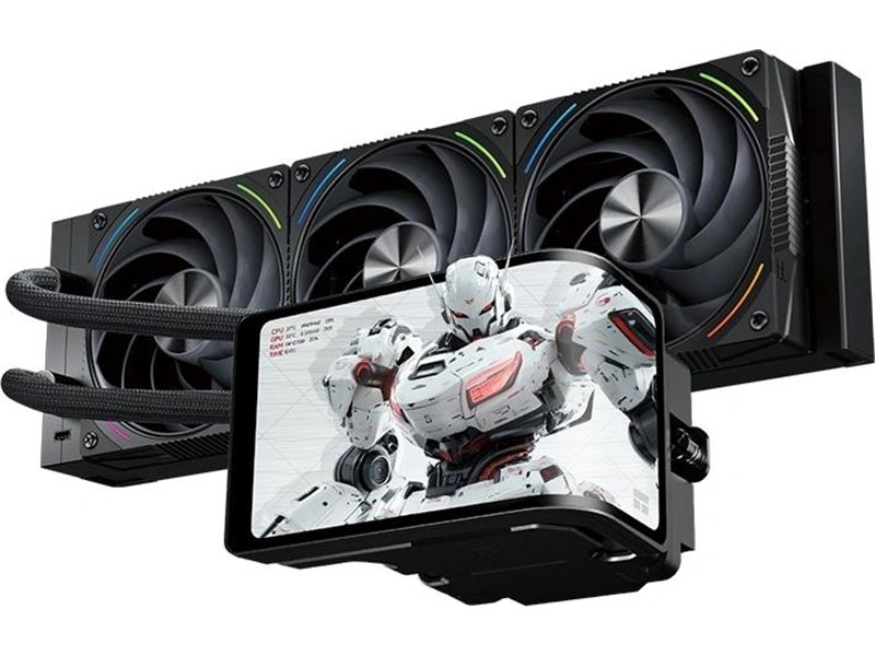 Система водяного охлаждения Thermalright Wonder Vision 360 Turbo ARGB Soc-AM5/AM4/1200/1700/1851 черный 4-pin 44.7dB Al LCD Ret (W-VISION-TURBO-360-BL-ARGB)