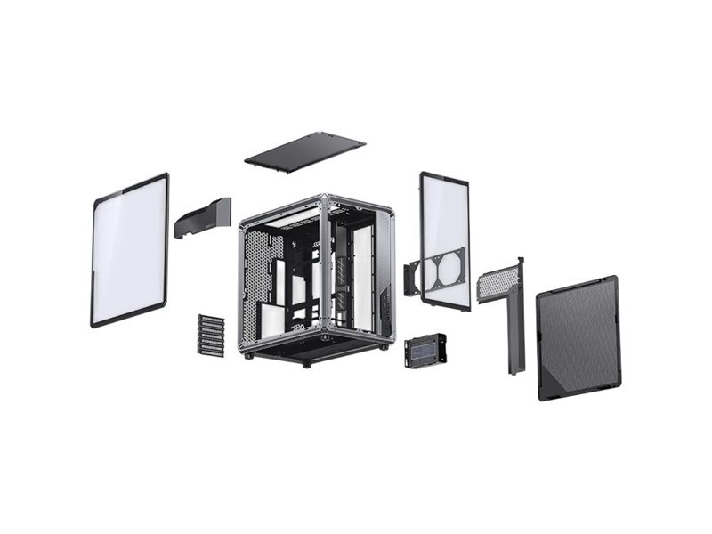 Корпус без блока питания/ Case JONSBO X400, Midi-Tower, TG, no fan, 2xUSB-A 3.0 + 1xUSB-C 3.2, ATX, mATX, mITX Grey