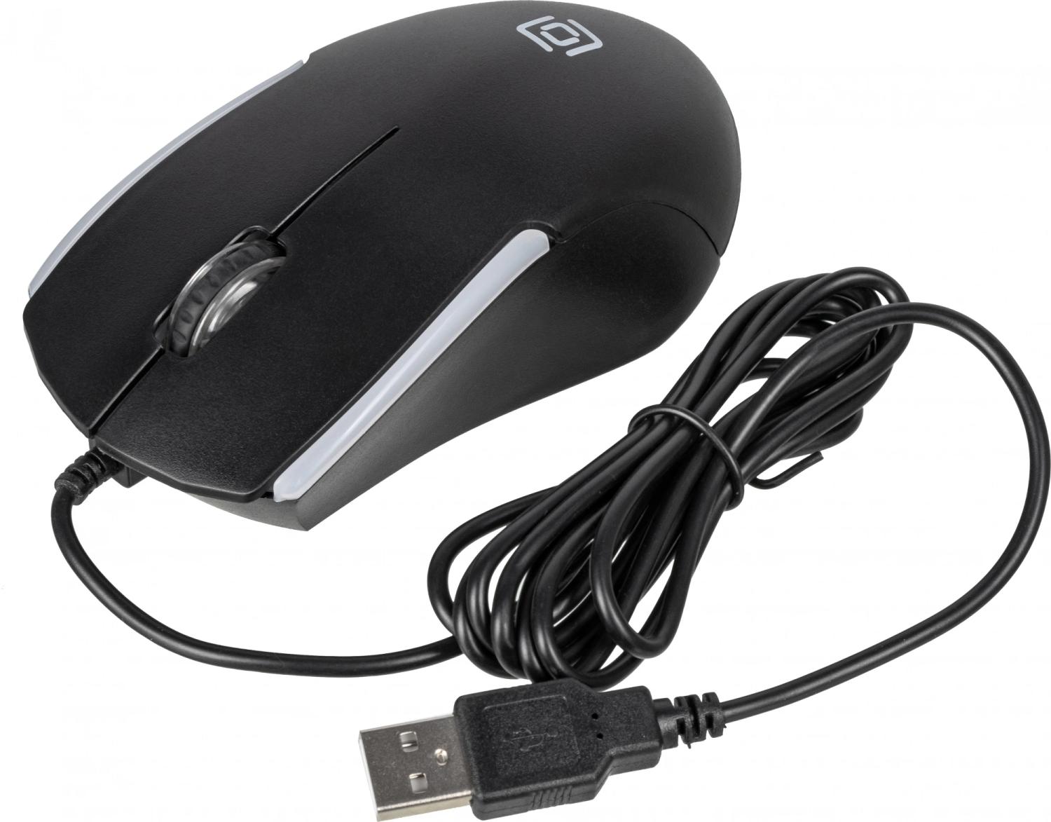Мышь Оклик 245M черный оптическая 1000dpi USB 3but (471479)