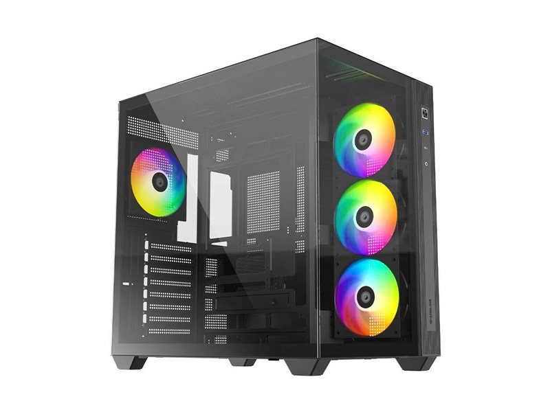 Case ID-Cooling VIEW 500 ARGB Black mATX/ win TG/ 3 fans/ CPU 162mm/ GPU 407mm/ no PSU