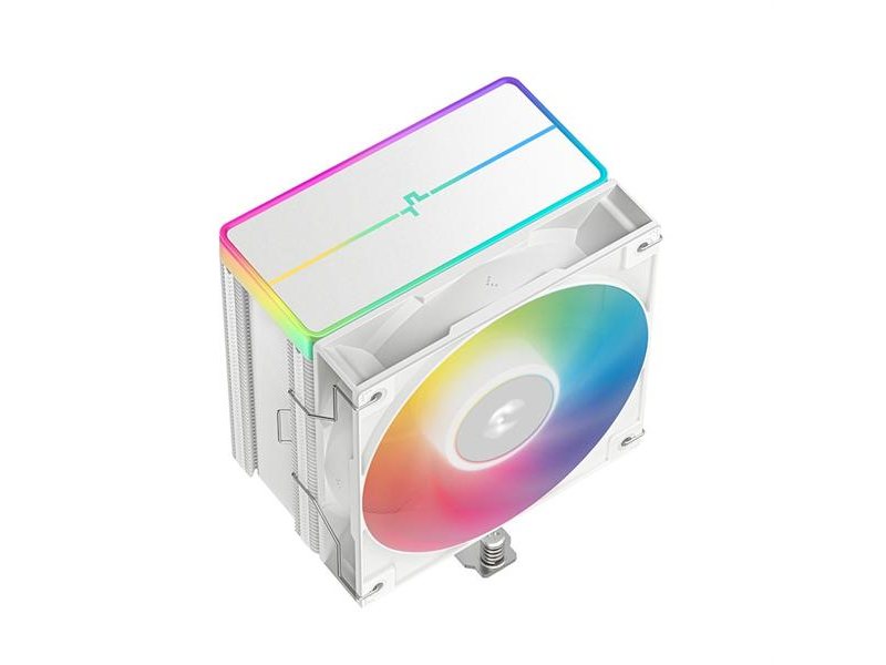 Кулер для процессора DEEPCOOL AG500 WH ARGB V2 LGA1700/1200/115X/AM5/AM4 (12шт/кор, TDP 240W, PWM, ARGB Fan 120mm, 5 тепл. трубок, белый) RET (R-AG500-WHAMMN-GJD)