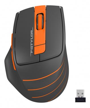 Мышь A4Tech Fstyler FG30S серый/оранжевый оптическая 2000dpi silent беспров. USB 6but (FG30S ORANGE)