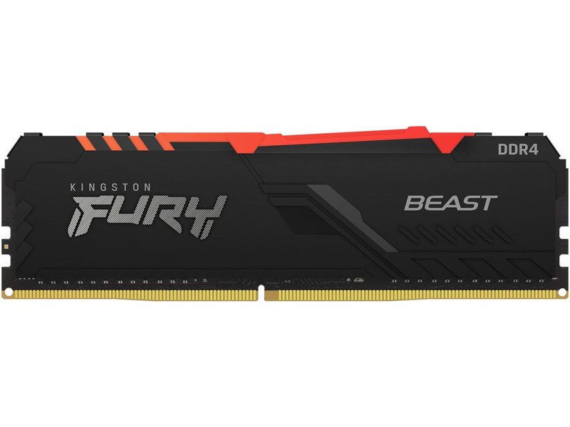 Память DDR4 16GB 3200MHz Kingston KF432C16BB12A/16 Fury Beast RGB RTL Gaming PC4-25600 CL16 DIMM UDIMM 288-pin 1.35В dual rank с радиатором Ret
