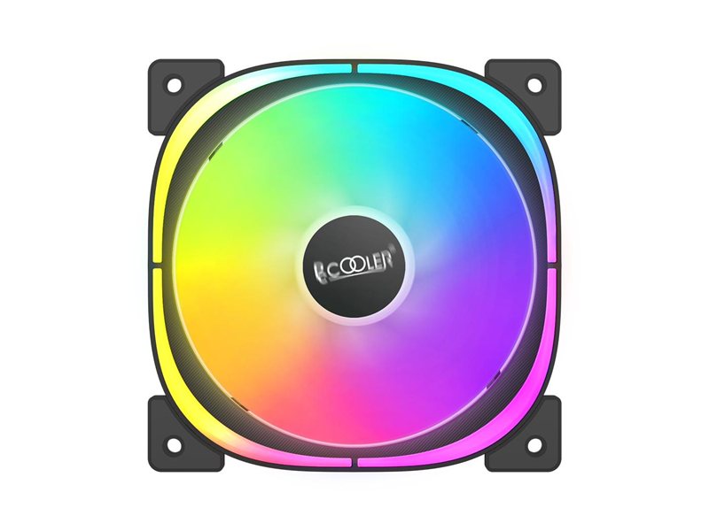 Кулер для корпуса/ Case Cooler PCCooler EF120 ARGB BK (120x120x25mm, 4-pin PWM, ARGB, 37.98CFM, 25.7dBA, 1500RPM, Black)