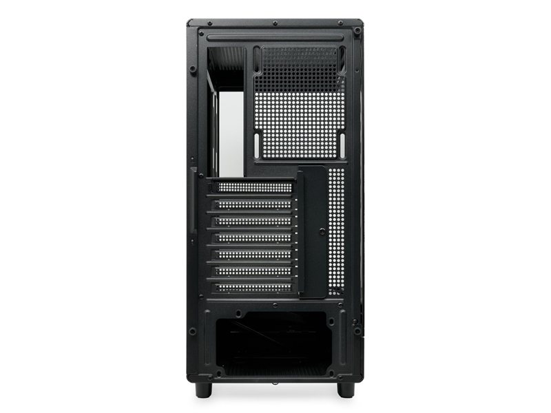 Корпус без блока питания/ Case HSPD F510, Panoramic Mid Tower, Black, TG, 0.5 SPCC, no fans ATX, mATX, mITX 180/280/160mm 1x2.5", 1x3.5", 7xPCI 1xUSB-A 3.0, 1xUSB-A 1.0 356x218x467mm