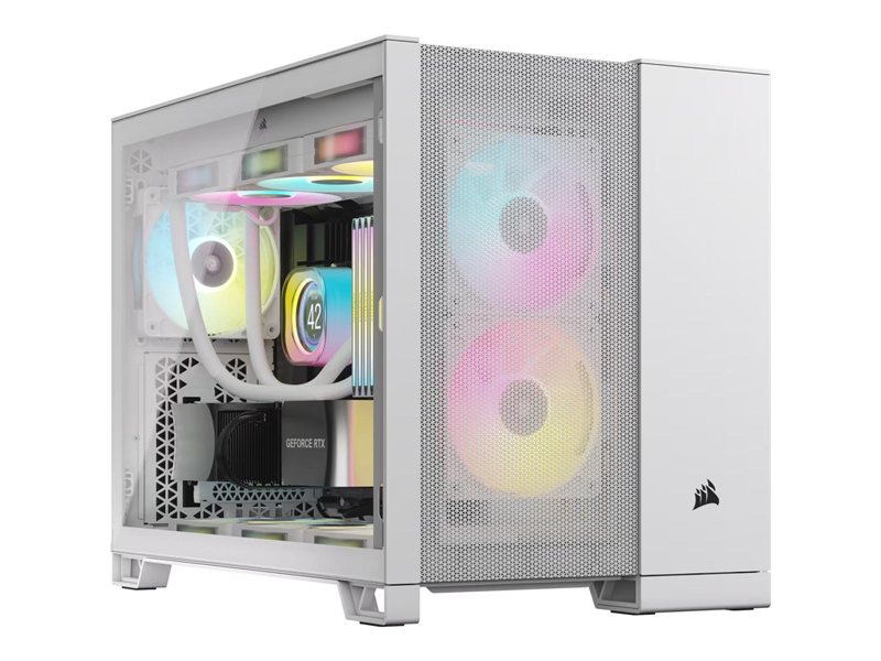Корпус без блока питания/ Case Corsair 2500D Airflow, Midi-Tower, TG, no fan, 2xUSB-A 3.2, 1xUSB 3.2 Type-C, mATX, mITX Black