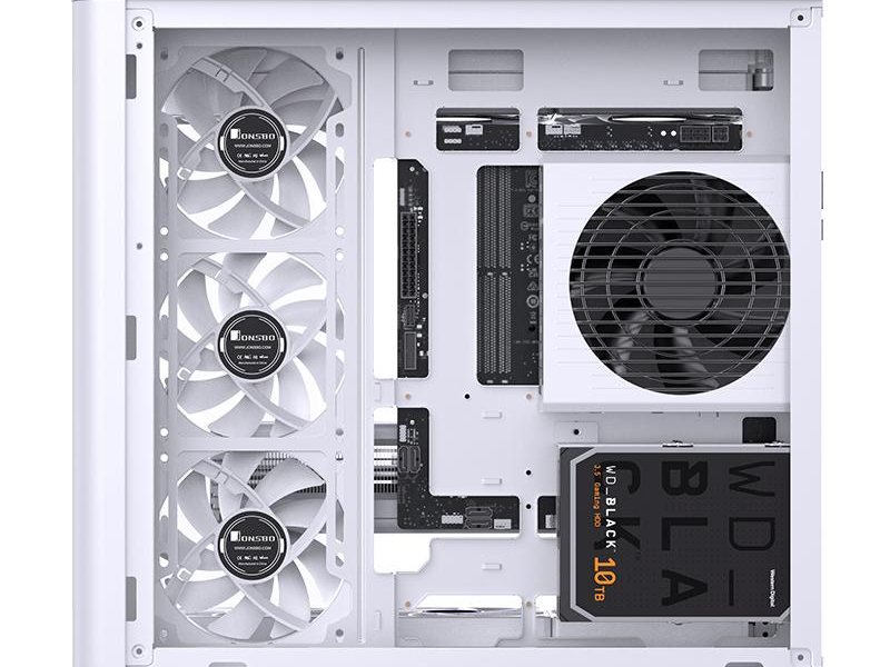 Корпус без блока питания/ Case JONSBO TK-3 White, Midi-Tower, TG, no fan, 2xUSB-A 3.2 + 1xUSB-C 3.2, ATX, mATX, mITX White