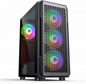 Корпус Accord 3338 black w/o PSU ATX 6x120mm 1xUSB2.0 1xUSB3.0 audio bott PSU