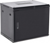 Шкаф коммутационный Rexant (04-0966-122) настенный 9U 600x600мм пер.дв.металл черный металл