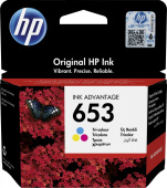 Картридж струйный HP 653 3YM74AE многоцветный печ.гол.в компл. (200стр.) (5мл) для HP DeskJet Plus Ink Advantage 6075/6475