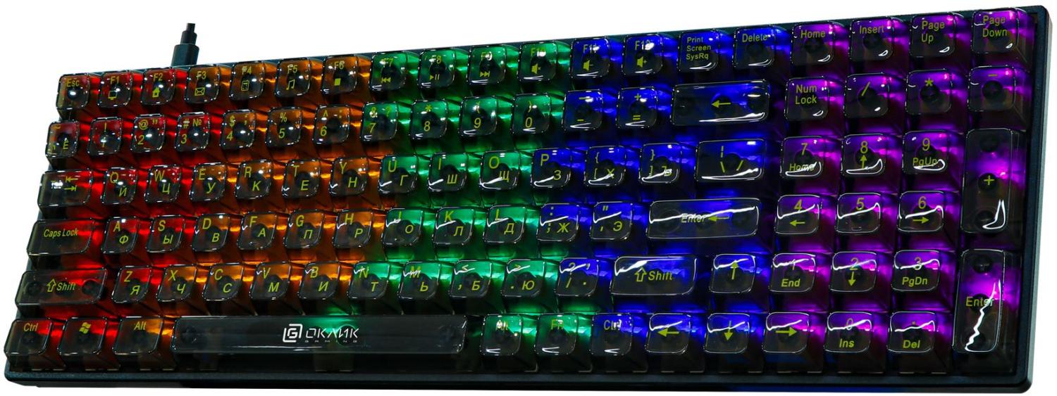 Клавиатура Оклик 915GK механическая черный USB for gamer (1790371) кабель 1.8м