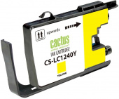 Картридж струйный Cactus CS-LC1240Y желтый (12мл) для Brother MFC-J6510/6910DW с чипом