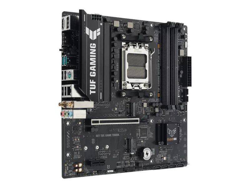 Материнская плата ASUS TUF GAMING A620AM-PLUS WIFI, AM5, A620A, 4*DDR5, 4*SATA, 2*M.2, 2*USB 3.2, 4*USB 2.0, 1*PCIx16, 1*PCIx1, 2*DP+HDMI, mATX; 90MB1MZ0-M0EAY0