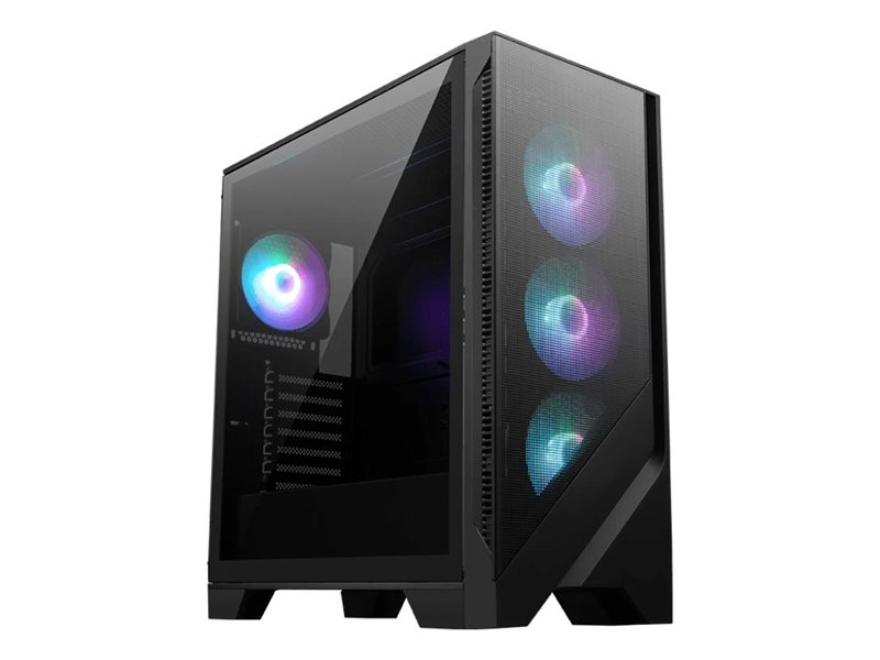 Корпус ПК без блока питания/ Case MSI MAG FORGE 321R AIRFLOW, Midi-Tower, TG, 4x120mm ARGB, 2xUSB 3.2, 1xUSB 3.2 Type-C, ATX, mATX, mITX Black