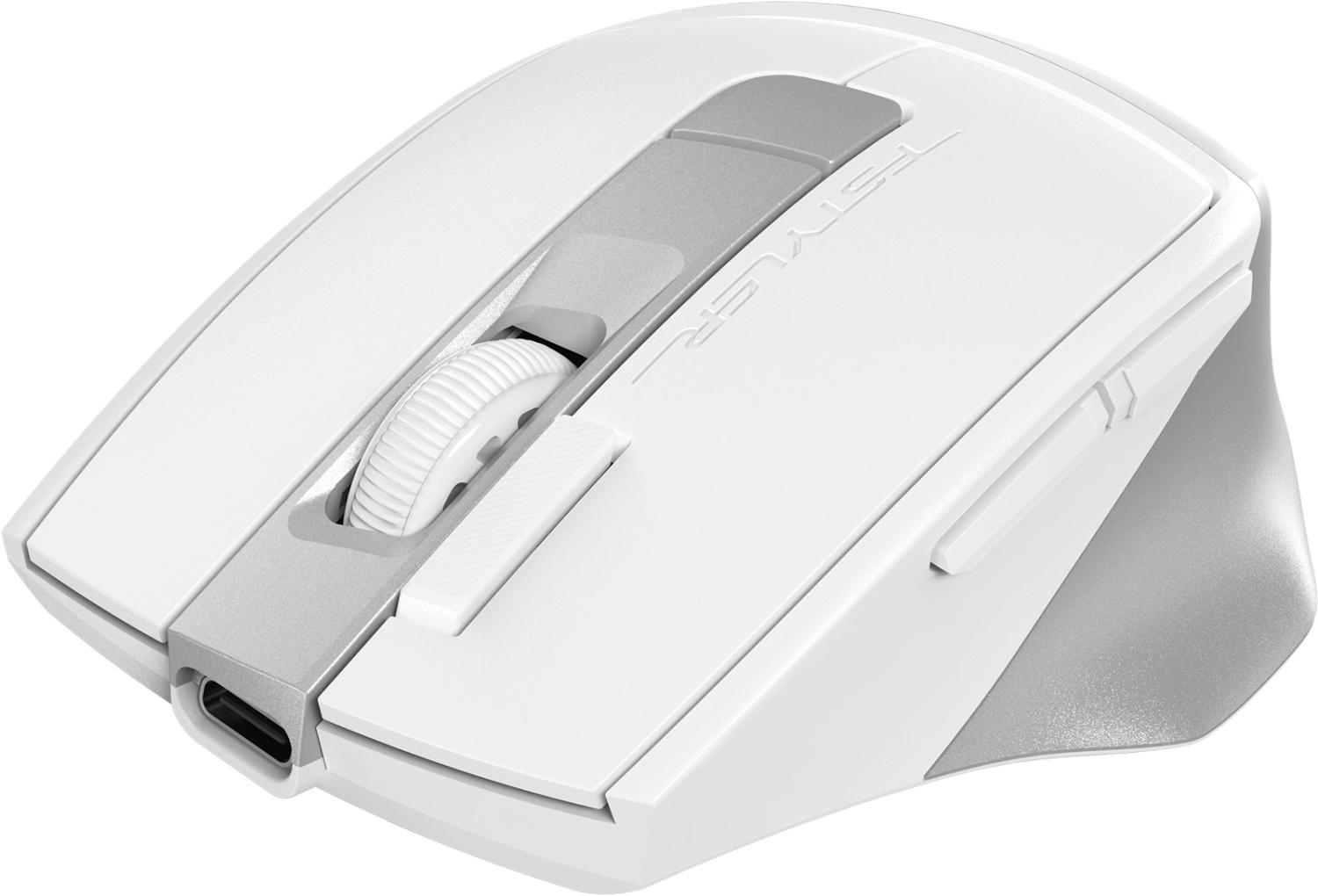 Мышь A4Tech Fstyler FG45CS Air2 белый/серебристый оптическая 2000dpi silent беспров. USB для ноутбука 7but (FG45CS AIR2 USB (SILVER WHITE))