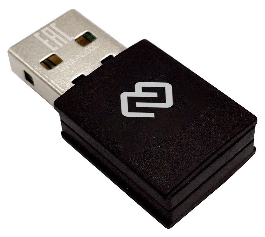 Сетевой адаптер Wi-Fi Digma DWA-N300C N300 USB 2.0 (ант.внутр.) 1ант.