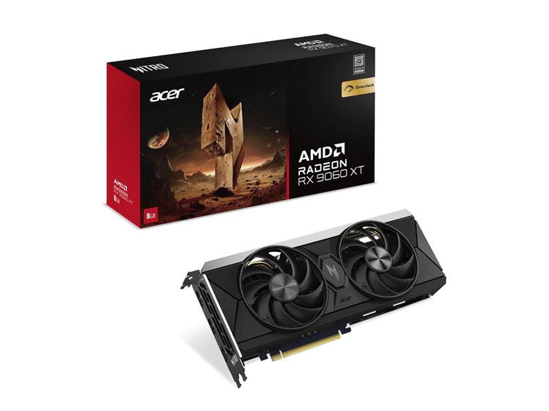 Видеокарта Acer RX9060XT NITRO OC 8GB GDDR6 128bit 2xDP HDMI 2FAN RTL