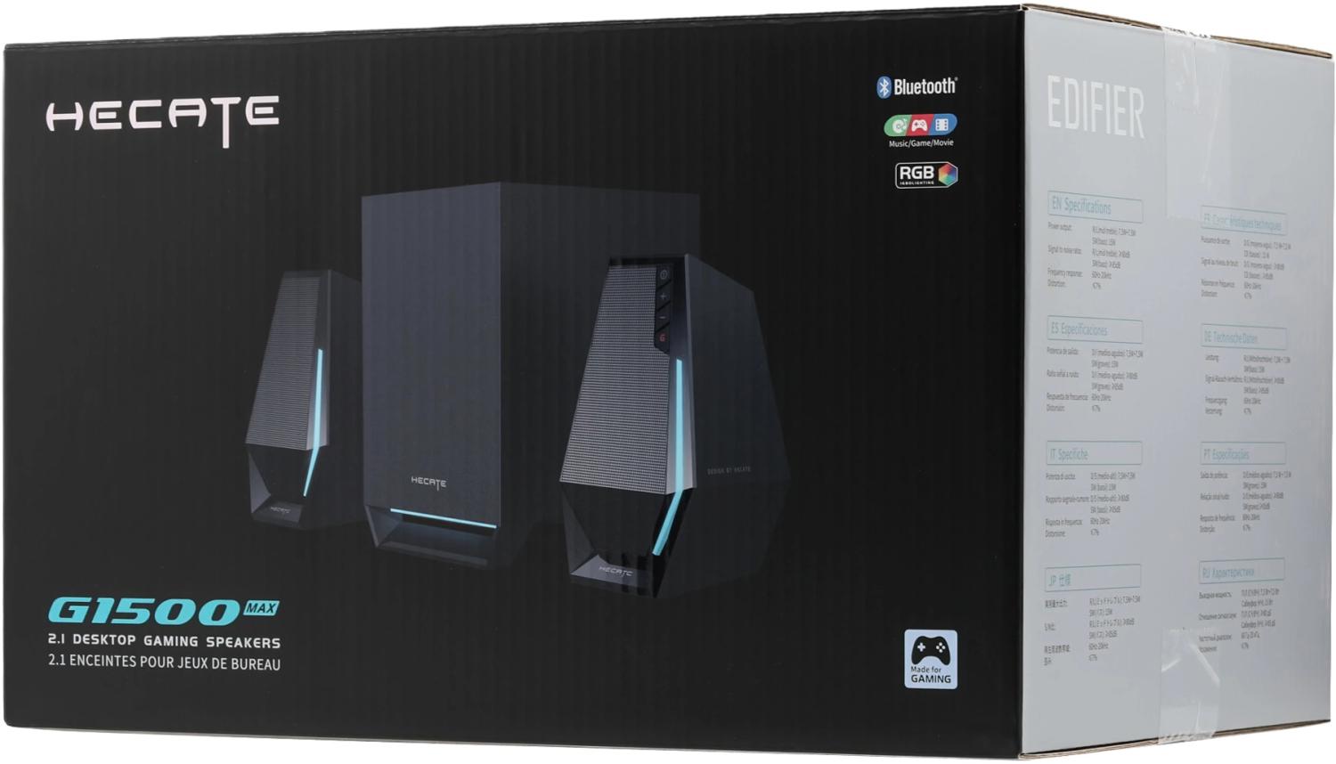 Колонки Edifier G1500 MAX 2.1 черный 30Вт BT