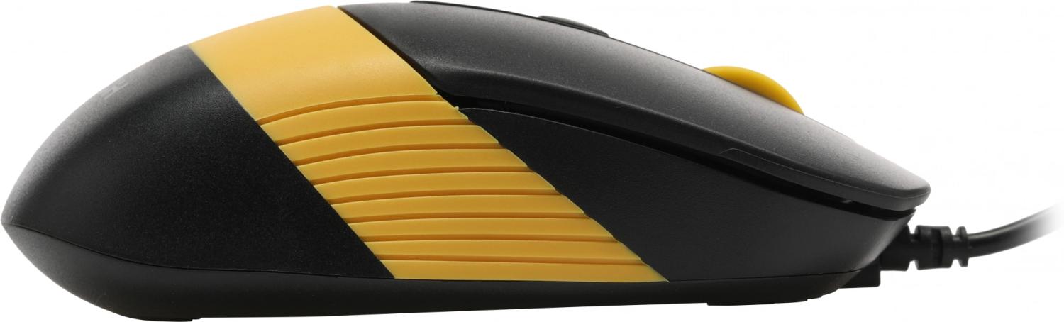 Клавиатура + мышь A4Tech Fstyler F1110 клав:черный/желтый мышь:черный/желтый USB Multimedia (F1110 BUMBLEBEE)