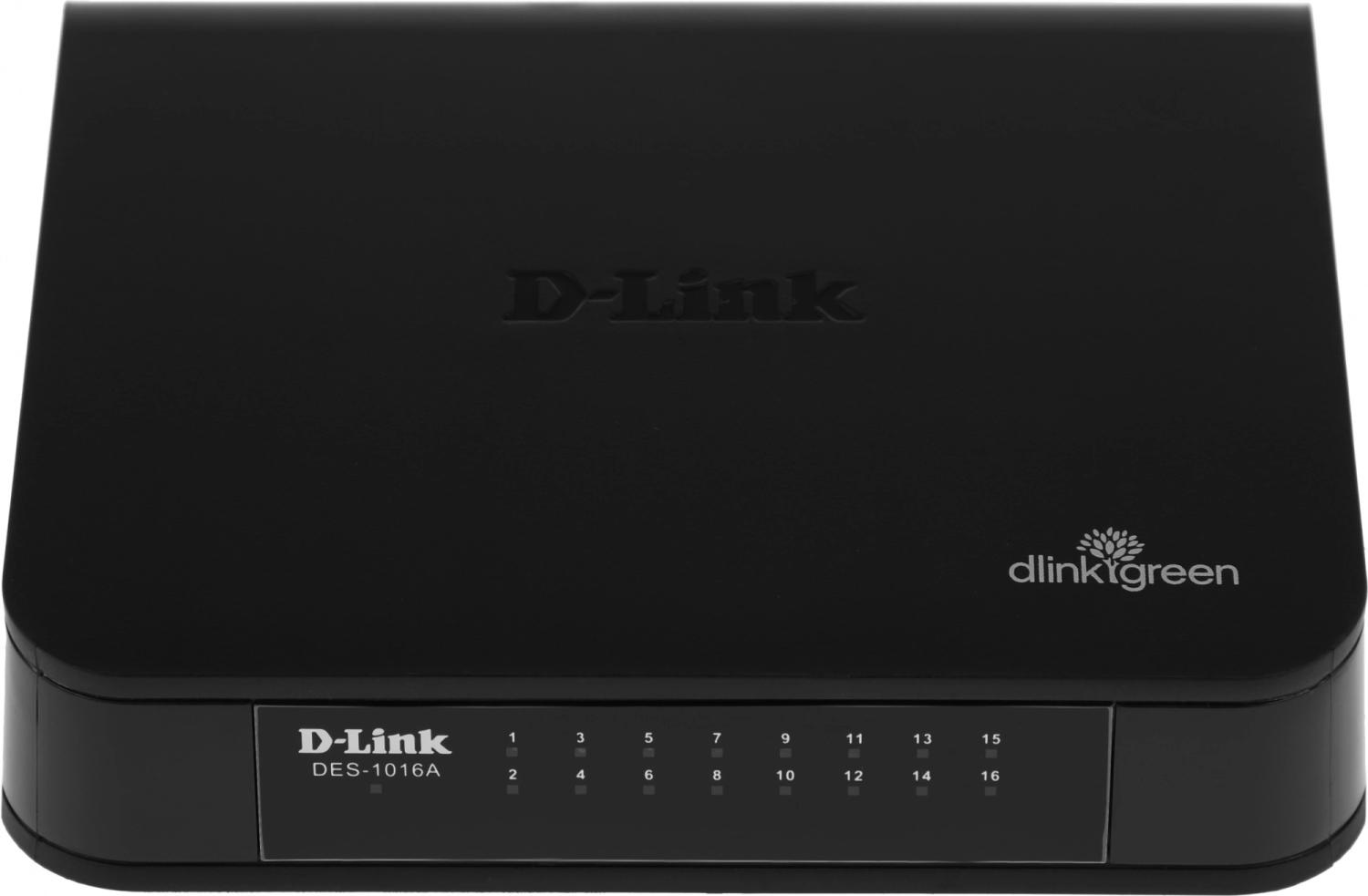 Коммутатор D-Link DES-1016A/E2A 16x100Мбит/с неуправляемый