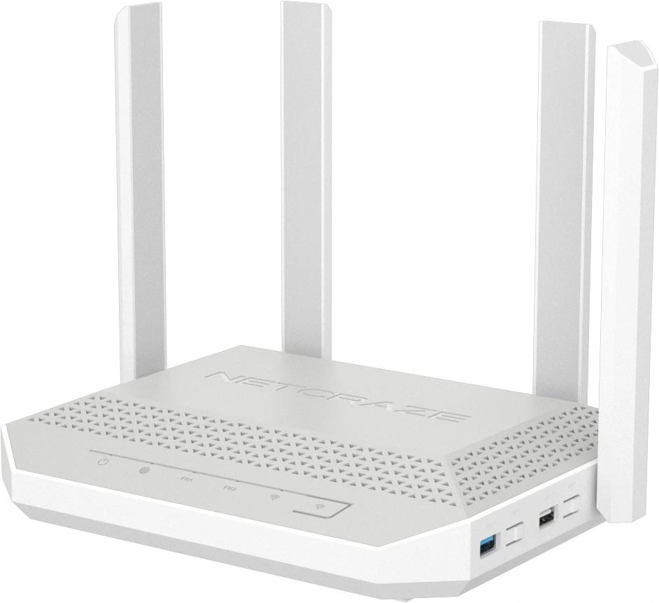 Роутер беспроводной Keenetic Netcraze Giga (NC-1012) AX3000 10/100/1000BASE-TX/SFP/4g ready белый