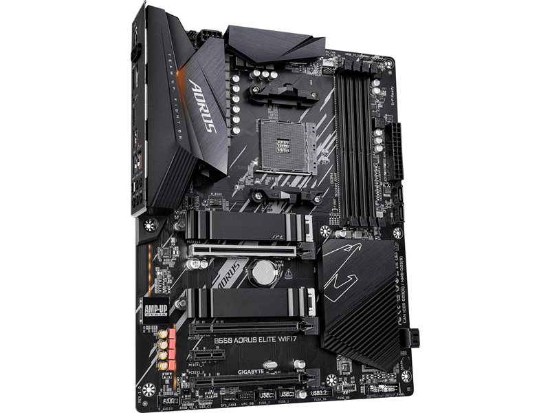 Материнская плата Gigabyte B550 AORUS ELITE WIFI7 Soc-AM4 AMD B550 4xDDR4 ATX AC`97 8ch(7.1) 2.5Gg RAID+HDMI+DP
