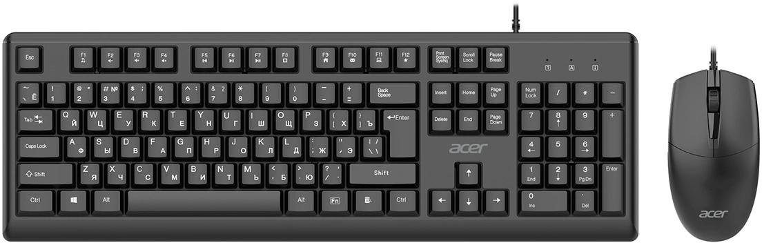 Клавиатура + мышь Acer OCC500 клав:черный мышь:черный USB (ZL.ACC11.00G)