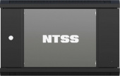 Шкаф коммутационный NTSS NTSS-W6U6045GS-BL настенный 6U 570x450мм пер.дв.стекл 60кг черный 350мм 18кг 220град. 370мм IP20 сталь