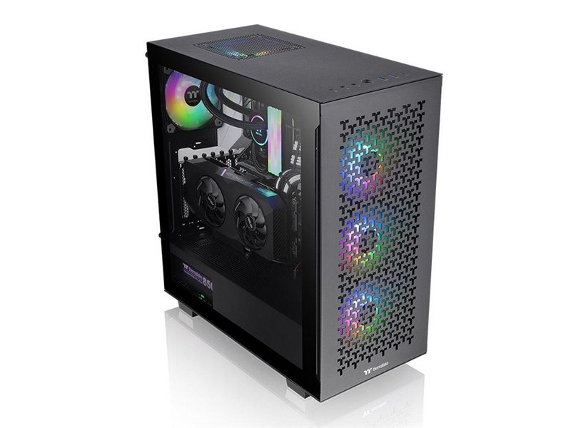 Корпус Thermaltake V350 TG ARGB Air CA-1S3-00M1WN-03 Mid Tower, Black, Tempered Glass