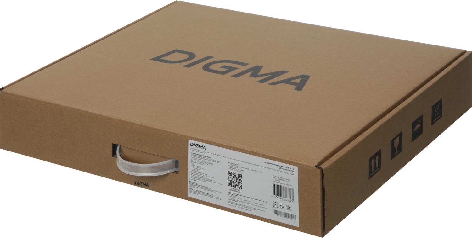 Коммутатор Digma DSP848G-6S+R700 (L3) 48x1Гбит/с 6SFP+ 700W управляемый