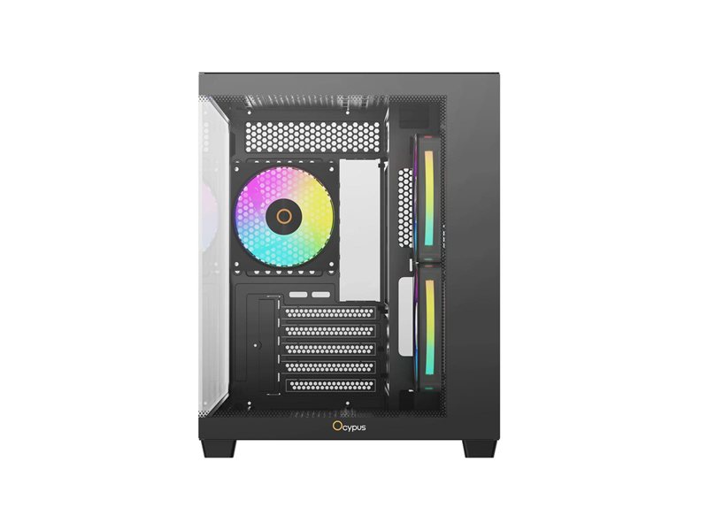 Корпус ПК без блока питания/ Case Ocypus Gamma C54 BK ARGB, Midi-Tower, TG, 3x120mm ARGB, 1xUSB-A 3.0 + 2xUSB 2.0, mATX, mITX Black