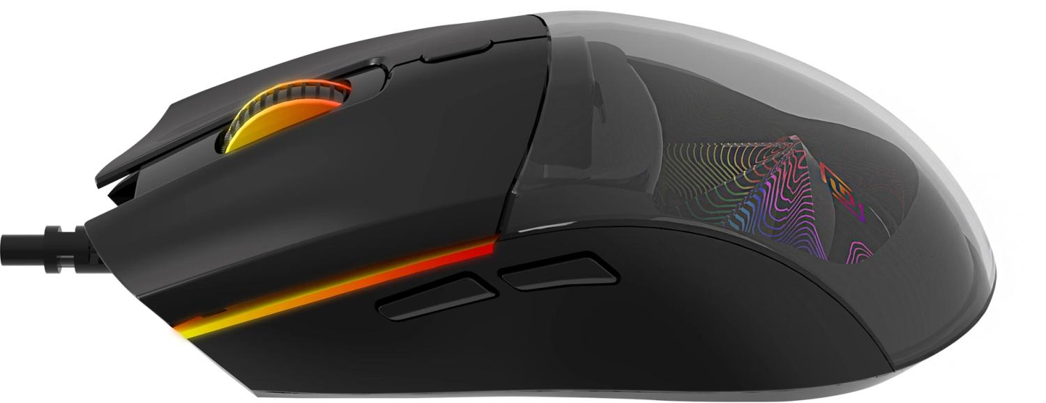 Мышь Оклик 714GM черный оптическая 7200dpi USB 6but (1620717)