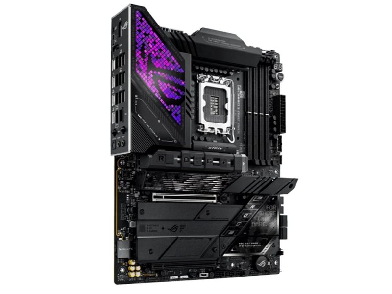 ASUS ROG STRIX Z890-E GAMING WIFI (Socket 1851, ATX, 4xDDR5(192GB), 1xPCIe 5.0x16/1xPCIe 4.0x16/1xLAN (5GbE), Wi-Fi, BT, 4xSATA 6Gb/s, 7xM.2, 2xThunderbolt 4 (USB-C), 2xType-C, 10xUSB 3.2)