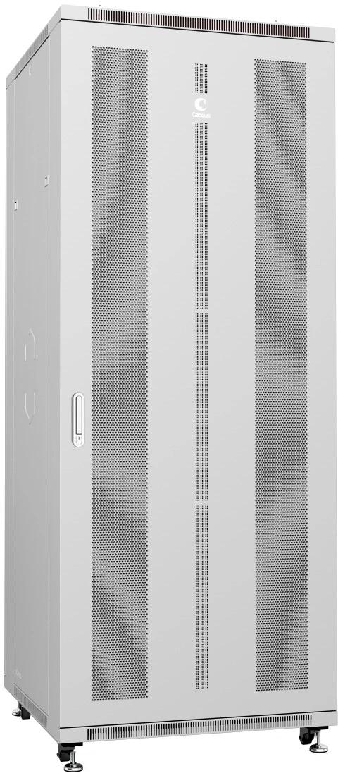 Шкаф серверный Cabeus (ND-05C-42U80/100) напольный 42U 800x1000мм пер.дв.перфор. задн.дв.перфор. 800кг серый 900мм 132кг 220град. 2055мм IP20 сталь