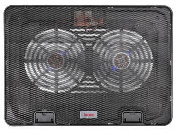 Подставка для ноутбука Buro BU-LCP156-B214H 15.6" 355x255x30мм 2xUSB 2x 140ммFAN 900г металлическая сетка/пластик черный