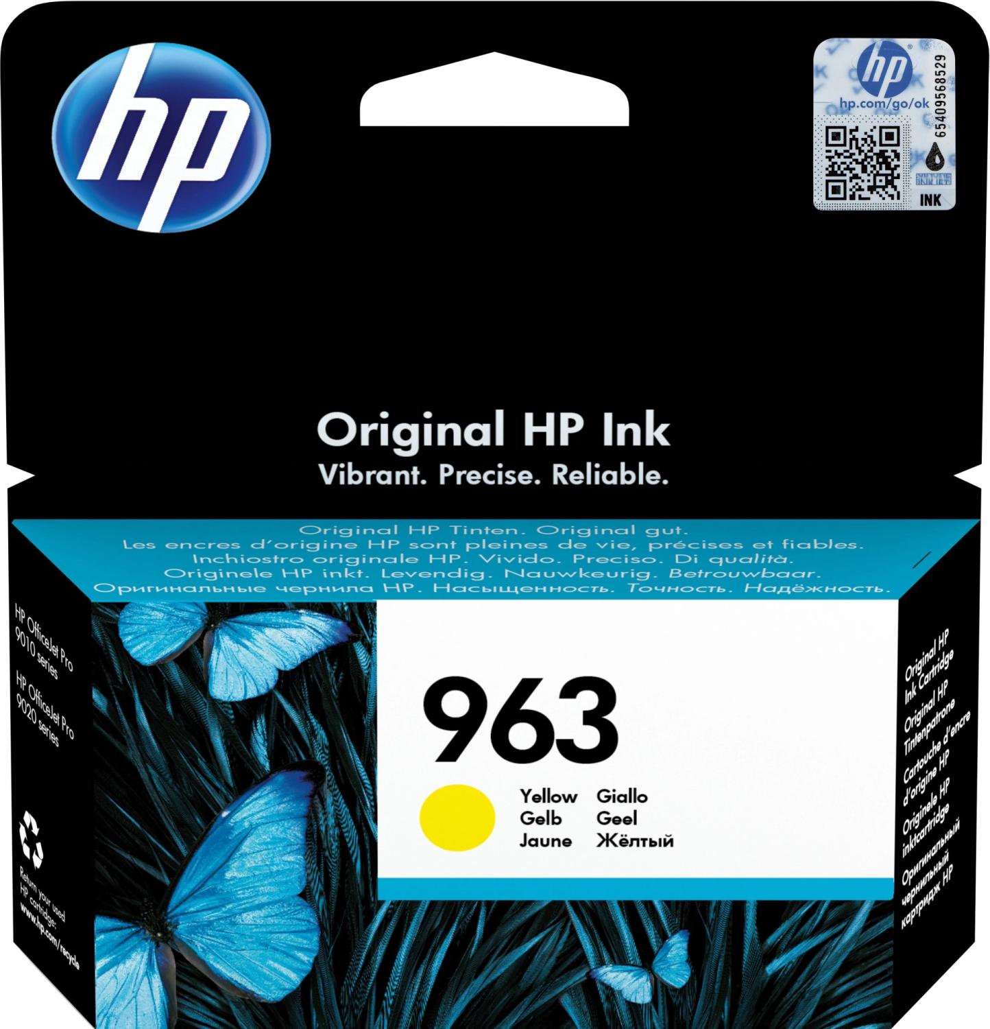 Картридж струйный HP 963 3JA25AE желтый (700стр.) для HP OfficeJet Pro 901x/902x HP