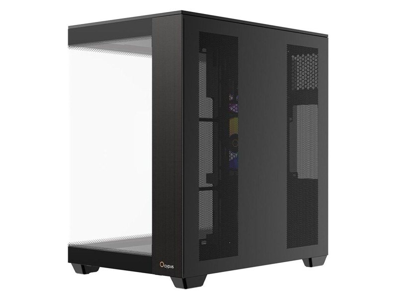 Корпус ПК без блока питания/ Case Ocypus Delta C74 BK ARGB, Midi-Tower, TG, 2x120mm ARGB, 2xUSB-A 3.0 + 1xUSB-C 3.1, ATX, mATX, mITX Black