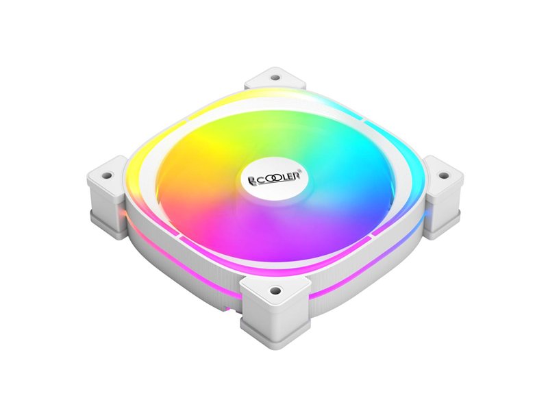 Кулер для корпуса/ Case Cooler PCCooler EF120 ARGB WH (120x120x25mm, 4-pin PWM, ARGB, 37.98CFM, 25.7dBA, 1500RPM, White)