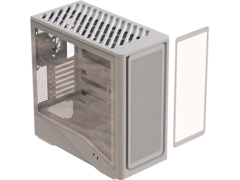 Корпус Formula V Line Air Power G9 DUO PA White, ATX, TYPE-C*1, USB3.0*2, MESH/GLASS FRONT PANEL, FRONT 3x PERFORMANCE ARGB, REAR 1x PERFORMANCE ARGB
