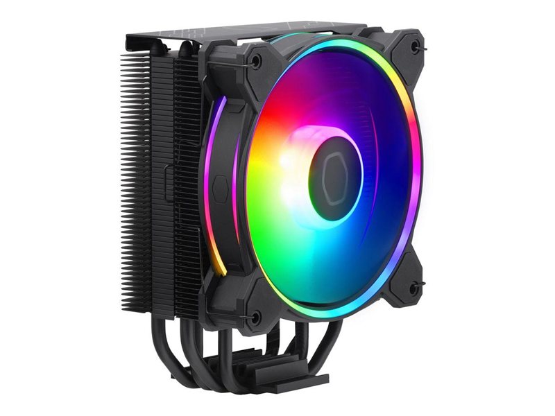 Вентилятор Cooler Master Hyper 212 Halo Black (LGA1700 support) |RR-S4KK-20PA-R1| 4HP,Halo2 12025 ARGB ,Black Paint Heat Pipe,Black Cover,PWM,w/o controller