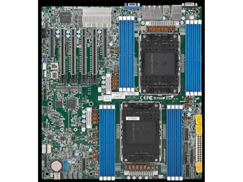 Supermicro MBD-X14DBI-T-B Форм-фактор: E-ATX, чипсет: SoC, сокет: 4710, слоты: 16 DDR5 DIMM (4800 - 6400 МГц), 10x SATA 6 Гбит/с, 2x M.2 PCIe