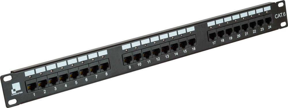 Патч-панель Lanmaster LAN-PPI24U6 19" 1U 24xRJ45 кат.6 UTP