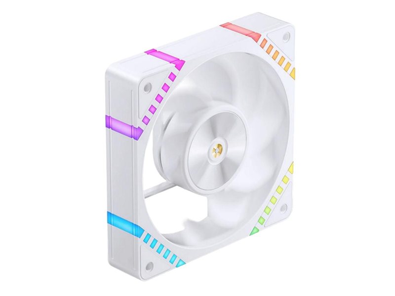 Кулер для корпуса/ Case Cooler JONSBO HF2-120WR Reverse (120x120x25mm, 4-pin PWM, ARGB, 63.3CFM, 29.5dBA, 2200RPM, White)