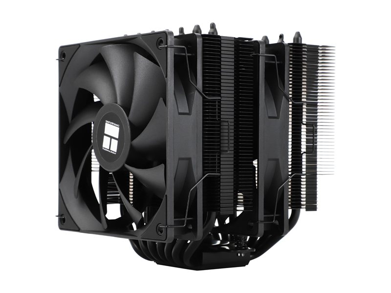 Кулер для процессора/ CPU Cooler Thermalright Phantom Spirit 120 SE Black (4-pin PWM, 154mm, Ni/Cu, 7x6mm, 2x120mm, 66.17CFM, 25.6dBA, 1500RPM, S: 1200, 1700, 1851, 115X, AM4, AM5, silver, black)