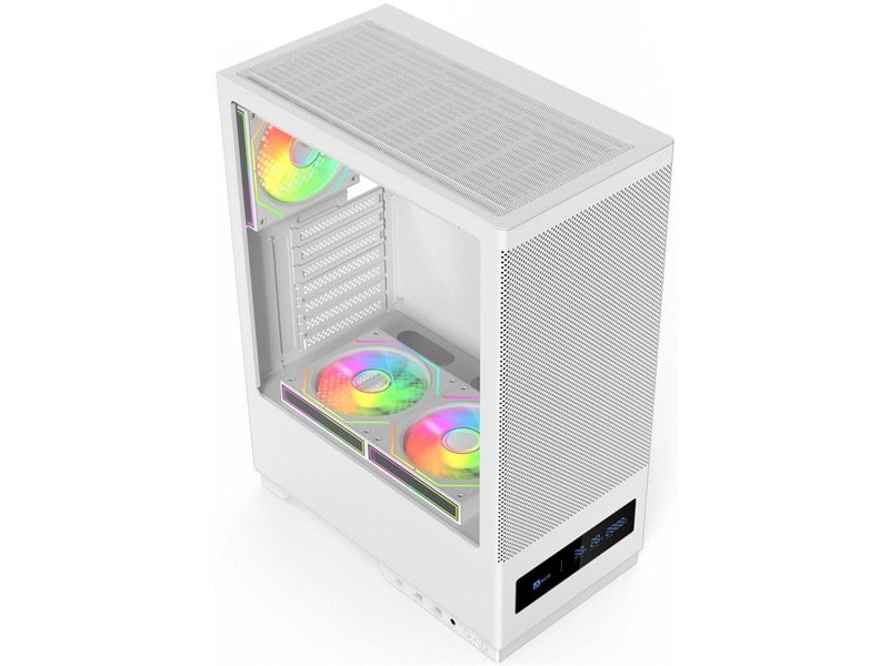 Корпус для ПК ACD Citadel 108DW ATX, Type-C + 2 X USB ports + HD audio combo, Mesh, TG, White