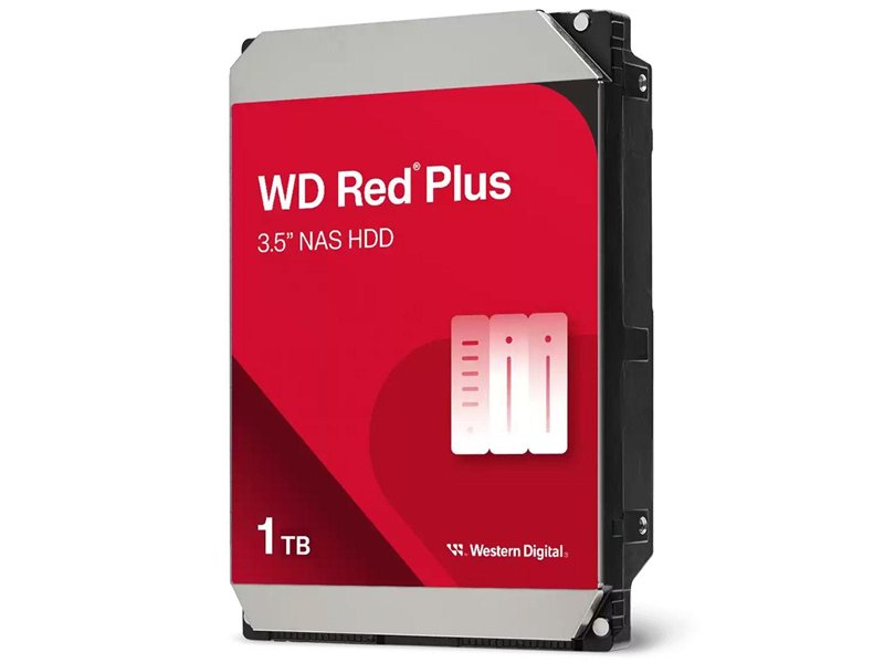 Жесткий диск/ HDD WD SATA3 1Tb Caviar Red Plus 64Mb 1 year warranty