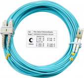 Патч-корд Cabeus FOP-50-LC-SC-10M 2x50/125 OM3 LC дуплекс UPC-SC дуплекс UPC 10м LSZH бирюзовый